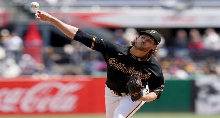 Pittsburgh Pirates vs Cincinnati Reds Match Player Stats (May 3rd, 2026) 4 Pittsburgh Pirates starting pitcher Braxton Ashcraft in mid-delivery during his dominant 7.2-inning shutout start against the Cincinnati Reds at PNC Park on May 3, 2026