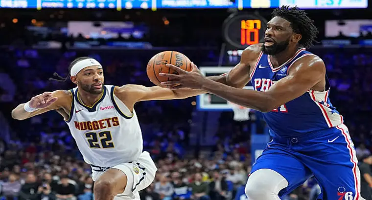 top players stats of both teams 76ers vs nuggets