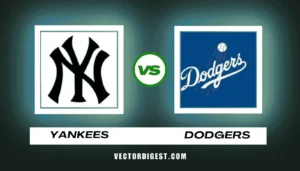 New York Yankees vs Los Angeles Dodgers match graphic showing both team logos side by side for the June 1 2025 MLB game covered by Vector Digest