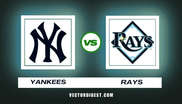 New York Yankees logo vs Tampa Bay Rays logo for their 2026 MLB regular season matchup