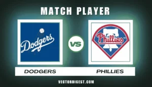 Dodgers vs Phillies match player stats featured graphic showing both team logos for the October 9, 2025 MLB game — Vector Digest